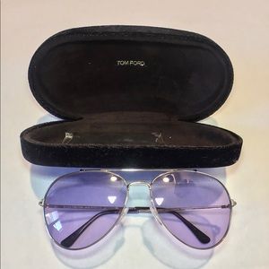 TOM FORD Indiana Purple Aviator Sunglasses